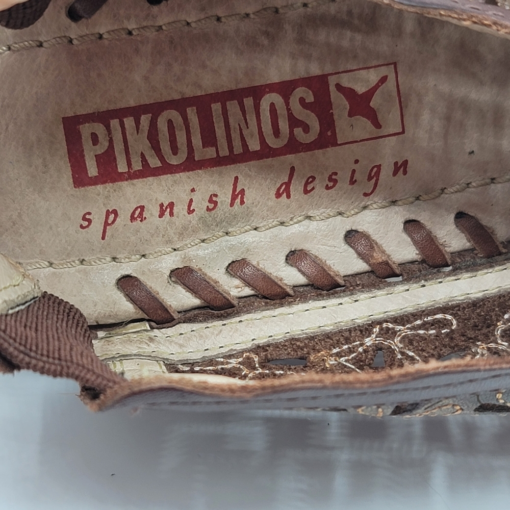 Pikolinos Romana Leather Slingback Wedge Sandals, Vintage, Womens 37 6.5 7 - Picture 16 of 16